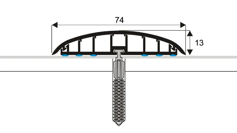 Přechodový PVC profil Volta V-G3-100,barva dub G3,samolepící pro vedení elektroinstalace š. 74 mm,