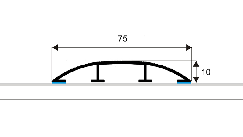 Přechodový samolepící profil na kabel,1752-H62-200, š. 75 mm, délka 200 cm, dub béžový H62