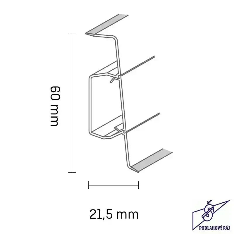 Lišta soklová SLK 60 Q Döllken, 3166 - 2,5m