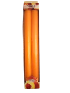 Svičky vonné broskev 25 cm - set 2 kusy 