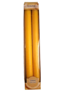 Svičky vonné citron 25 cm - set 2 kusy 