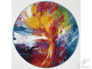 Kusový koberec Fantasy - kruh  814-61 Lila-blue - průměr 120 cm