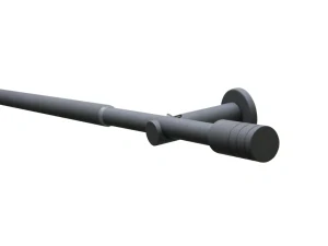 Teleskopická záclonová tyč Elba Válec 19/16mm břidlice 190-340 cm