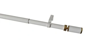 Teleskopická záclonová tyč Jana bílá/zlatá 22/25 mm 120-210 cm
