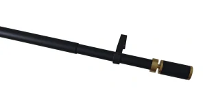 Teleskopická záclonová tyč Jana černá/zlatá 22/25 mm 120-210 cm