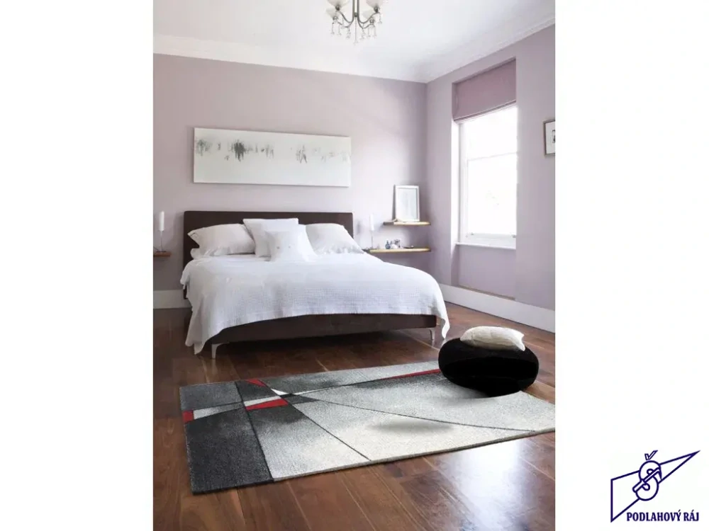 Kusový koberec Brilliance Grey/Red 21807-951, 160 x 230 cm