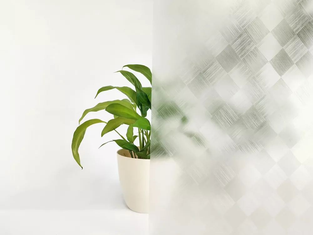 Průsvitná samolepící fólie transparent Čtverce - 121-005 - šířka 122 cm