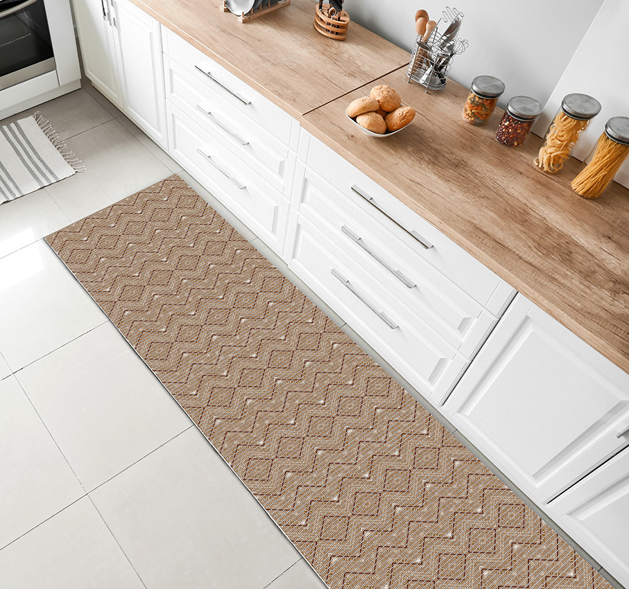 Aquamat koupelnová pěnová rohož 4061-2 - šíře 130 cm  - Posledních 1.70 m - Ukončený dekor