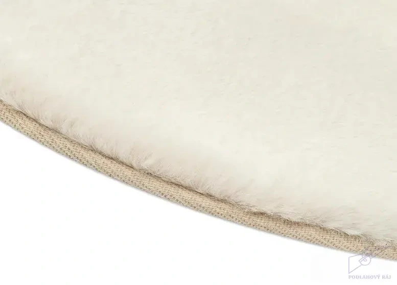 Kusový koberec BUNNY kruh N33 krémově bílý, 80 cm