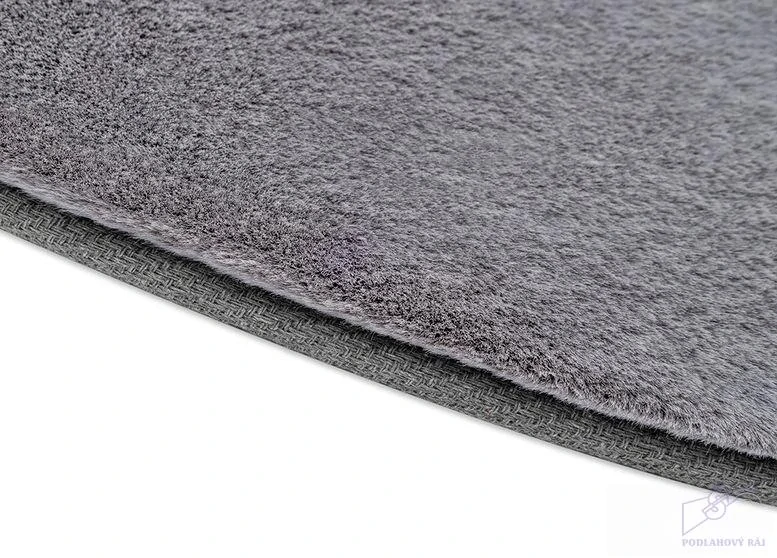 Kusový koberec BUNNY kruh N3 šedý, 80 cm