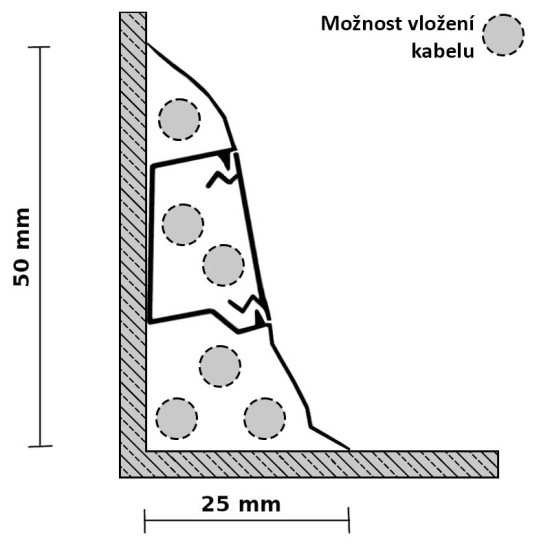 lišta soklová SLK 50 Döllken, Jasan stock - W646 - 2,5m