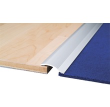 Přechodový samolepící profil PRINZ š. 38 mm, délka 90 cm, stříbrný - výškový rozdíl 0-11 mm