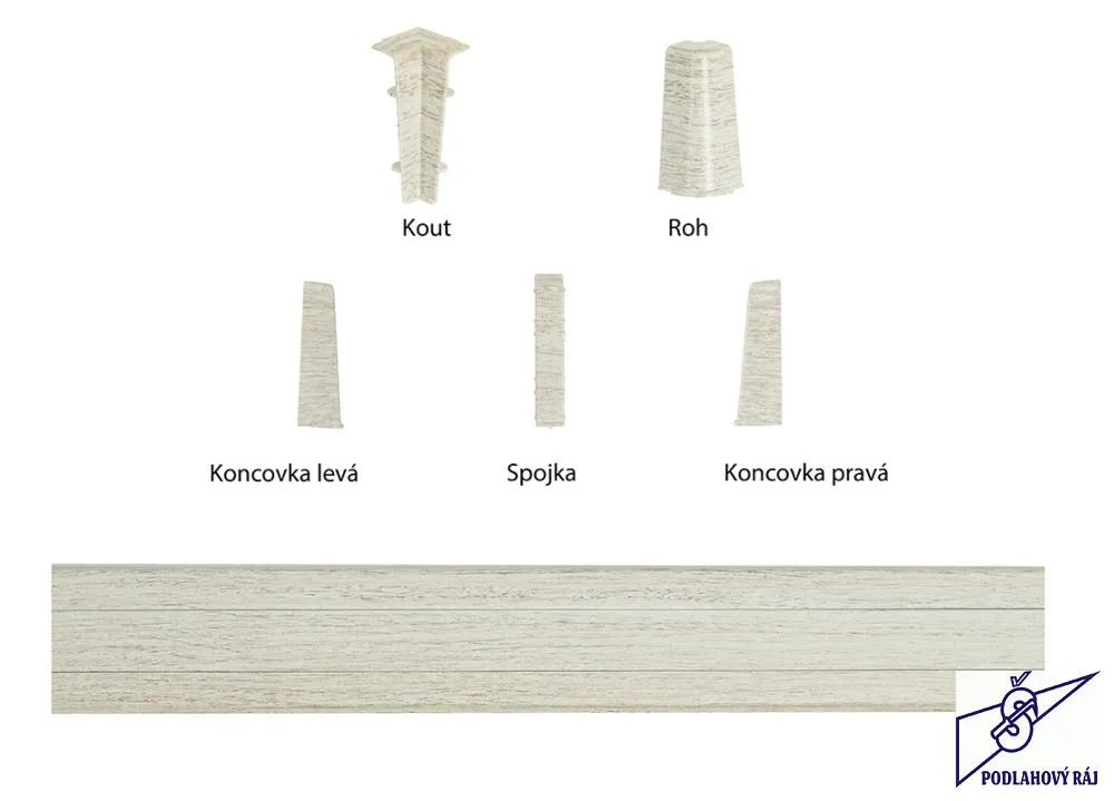 Lišta soklová SLK 60 Q Döllken, 3045 - 2,5m