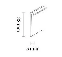 Soklová lišta pro PVC Döllken EL 3,5 - 1137 bílá 5125661- 32 x 5 x 2500 mm