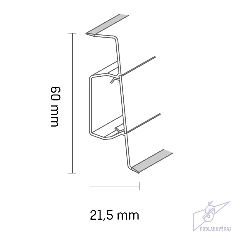 Lišta soklová SLK 60 Q Döllken, 2129 - 2,5m