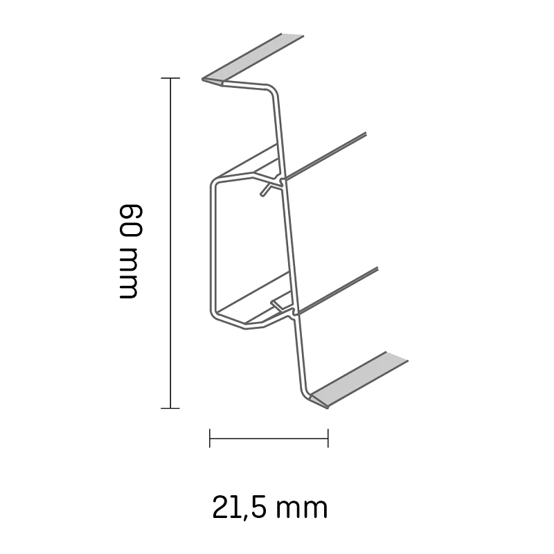 Lišta soklová SLK 60 Q Döllken, 2148 - 2,5m
