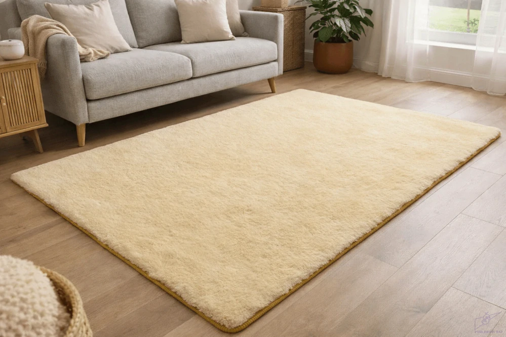 Kusový koberec BUNNY N35 vanilkově žlutý, 120 x 160 cm