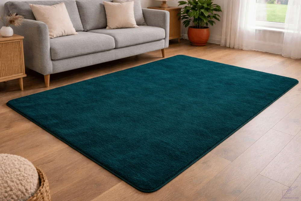 Kusový koberec BUNNY N19 petrolejově zelený, 140 x 200 cm