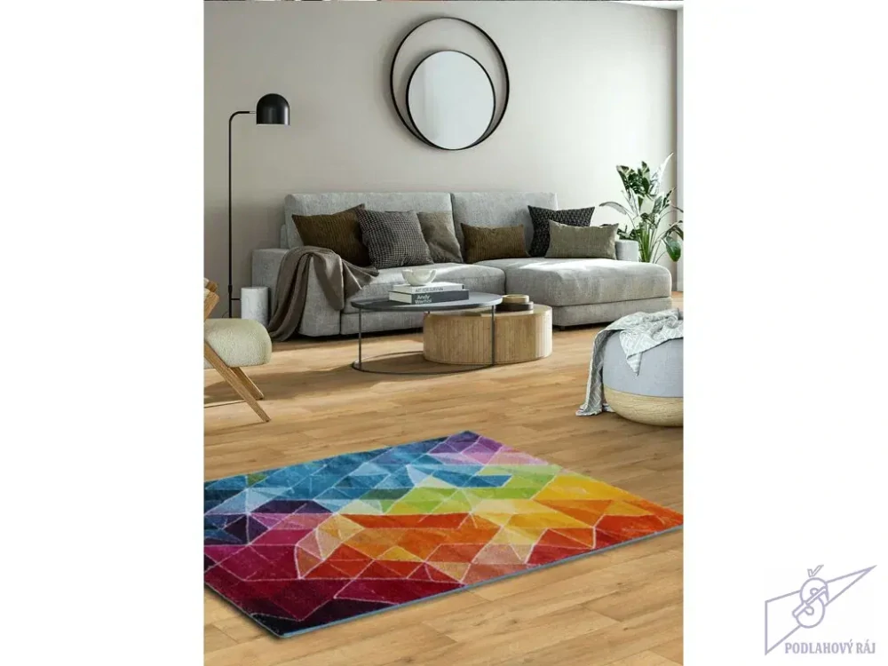 Kusový koberec Fantasy 835-17 Blue-yellow - 120 x 170 cm